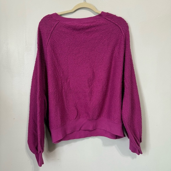 Free People Found My Friend Pullover Sweater in Wild Aster Pink Magenta Size XL - Picture 8 of 8